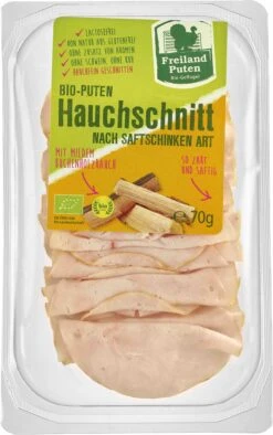 Freiland Puten Bio Puten-Aufschnitt Nach Saftschinken Art, 70 Gr