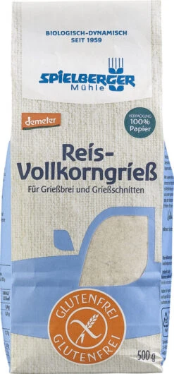 Spielberger Glutenfreier Reisgrieß, 500 Gr Packung