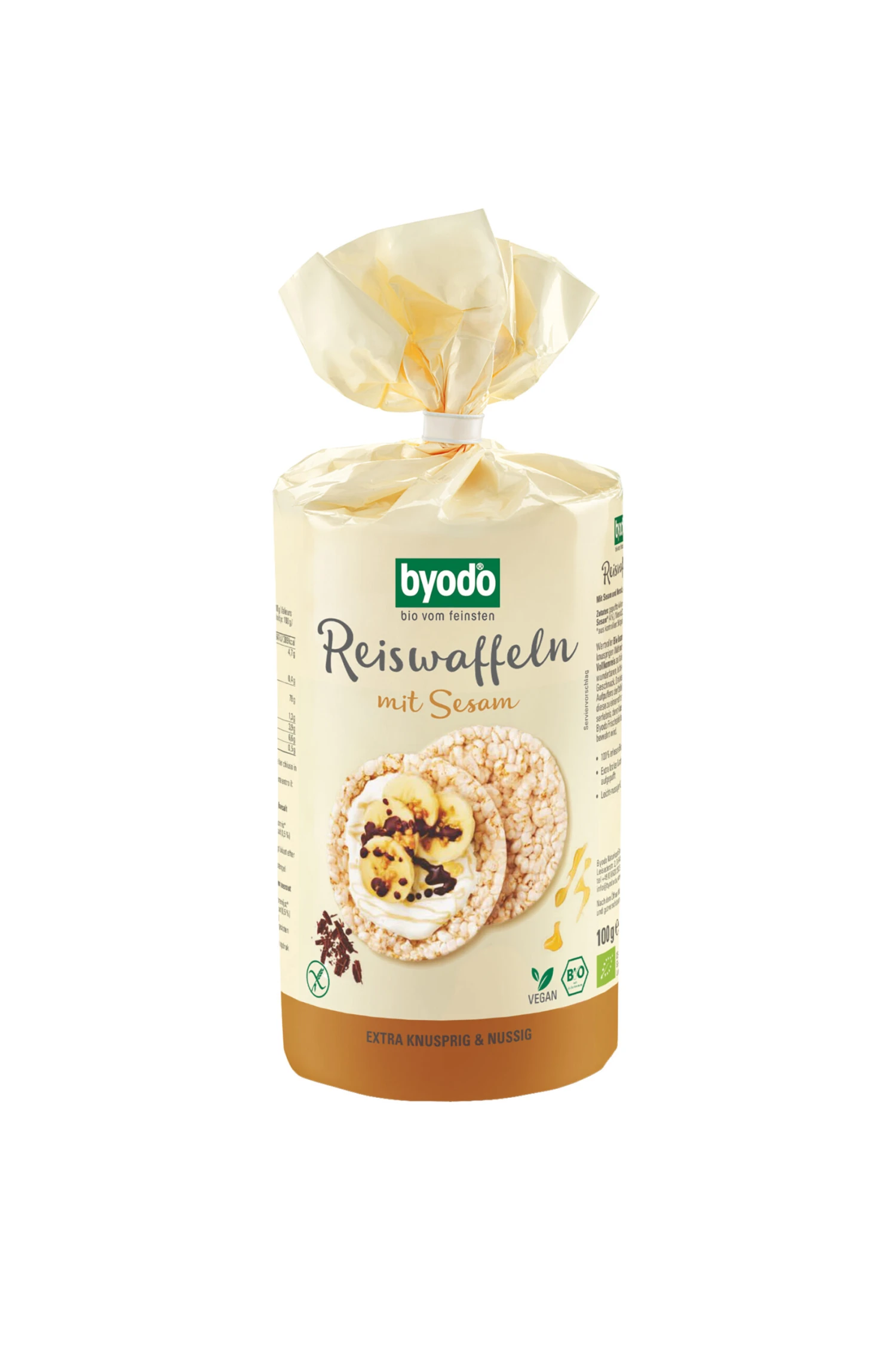 Byodo Reiswaffeln Mit Sesam, 100 Gr Packung -glut 1 Byodo Reiswaffeln Mit Sesam, 100 Gr Packung -glut