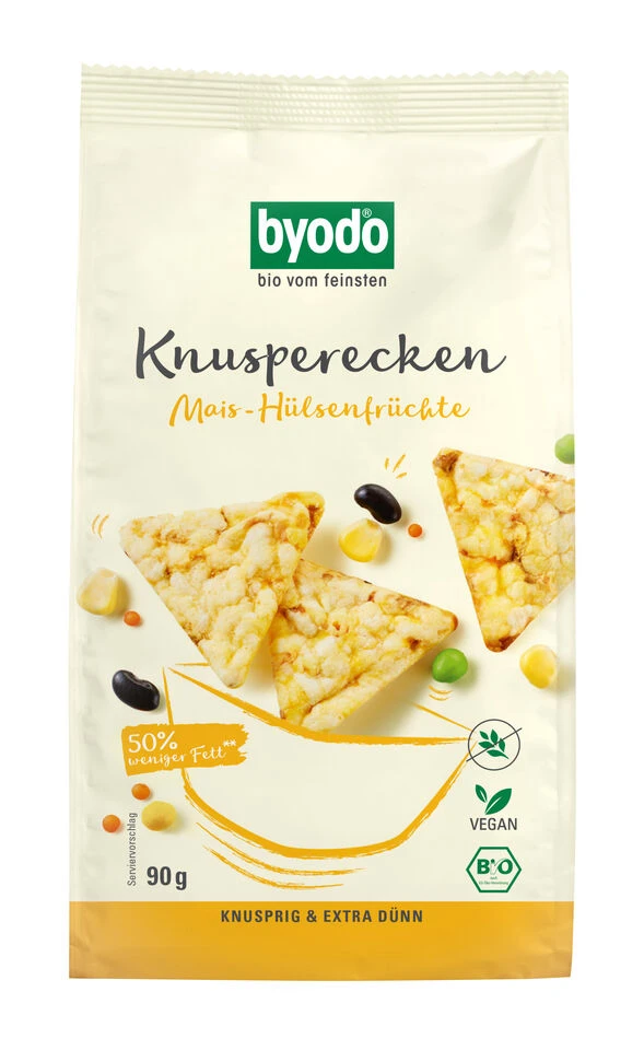 Byodo Knusperecken Mais-Hülsenfrüchte, 90 Gr Packu 1 Byodo Knusperecken Mais-Hülsenfrüchte, 90 Gr Packu