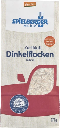 Spielberger Dinkelflocken Zartblatt, 375 Gr Packun