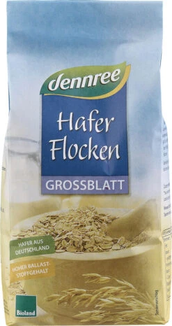 Dennree Haferflocken Großblatt, 500 Gr Packung