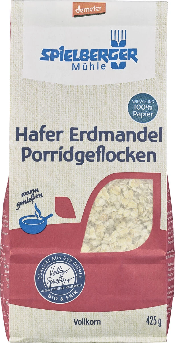 Spielberger Hafer Erdmandel Porridgeflocken, Demet 1 Spielberger Hafer Erdmandel Porridgeflocken, Demet