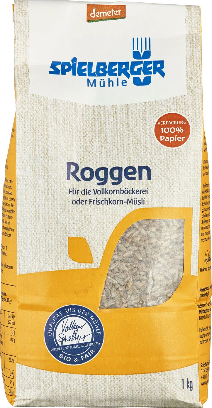 Spielberger Roggen, 1 Kg Packung 1 Spielberger Roggen, 1 Kg Packung