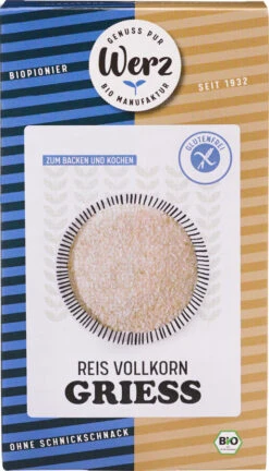 Werz Reis-Vollkorn-Grieß, 250 Gr Packung- Glutenfr