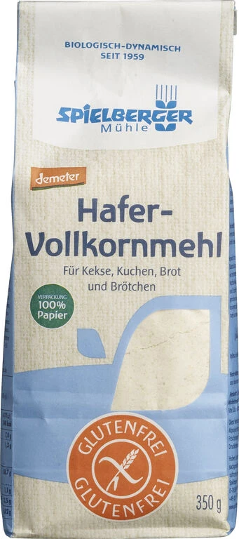 Spielberger Hafermehl, Glutenfrei, 350 Gr Packung 1 Spielberger Hafermehl, Glutenfrei, 350 Gr Packung