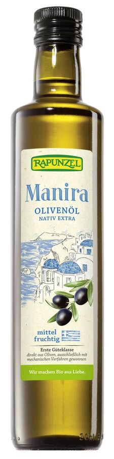 Rapunzel Olivenöl MANIRA Nativ Extra, 0,5 Ltr Flas