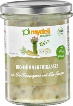 MyDeli Hühnerfrikassee Mit Champignons Und Gemüse, 360 Gr Glas