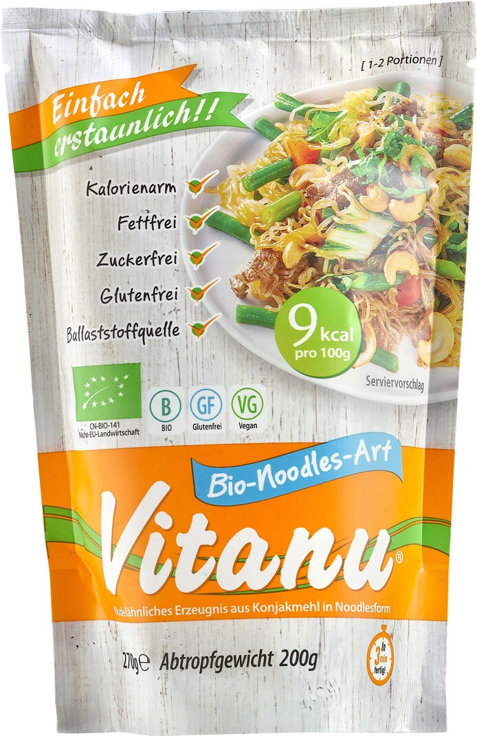Vitanu Noodles Asia, 270 Gr Packung 1 Vitanu Noodles Asia, 270 Gr Packung