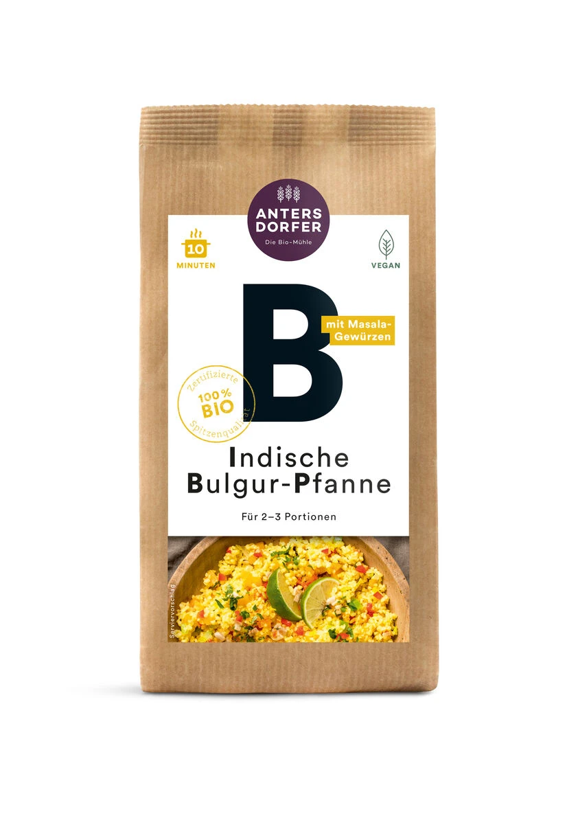 Antersdorfer - Die Bio-Mühle Indische Bulgur-Pfann 1 Antersdorfer - Die Bio-Mühle Indische Bulgur-Pfann
