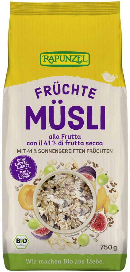Rapunzel Früchte Müsli, 750 Gr Packung 1 Rapunzel Früchte Müsli, 750 Gr Packung