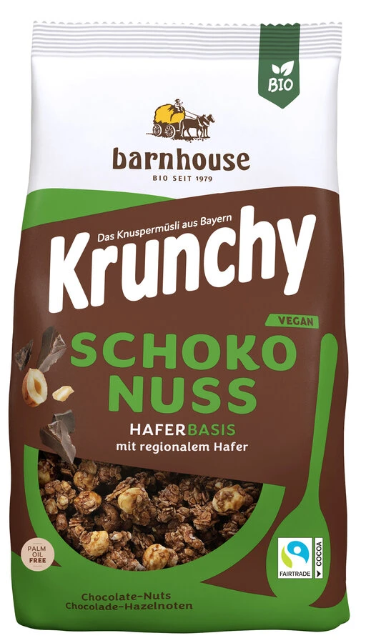 Barnhouse Krunchy Schoko-Nuss, 375 Gr Packung 1 Barnhouse Krunchy Schoko-Nuss, 375 Gr Packung