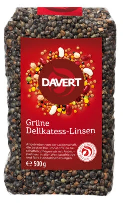Davert Grüne Delikatess-Linsen, 500 Gr Packung