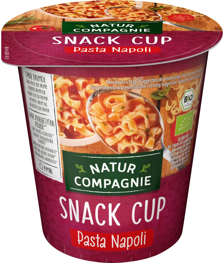 Natur Compagnie Snack Cup Pasta Napoli, 59 Gr Bech 1 Natur Compagnie Snack Cup Pasta Napoli, 59 Gr Bech