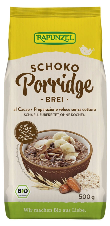 Rapunzel Porridge Brei Schoko, 500 Gr Packung 1 Rapunzel Porridge Brei Schoko, 500 Gr Packung