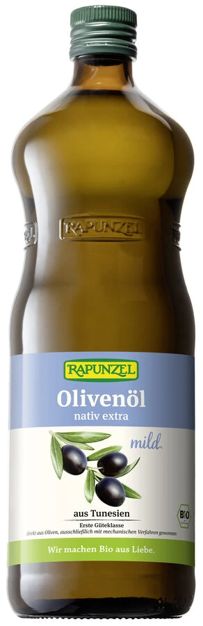 Rapunzel Olivenöl Mild Nativ Extra, 1 Ltr Flasche 1 Rapunzel Olivenöl Mild Nativ Extra, 1 Ltr Flasche
