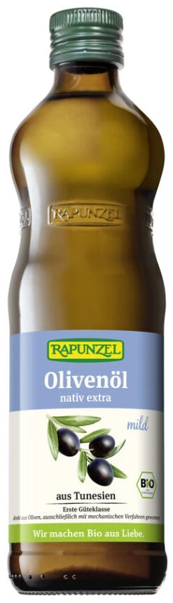 Rapunzel Olivenöl Mild, Nativ Extra, 0,5 Ltr Flasc
