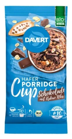 Davert Porridge-Cup Schokolade, 65 G Packung