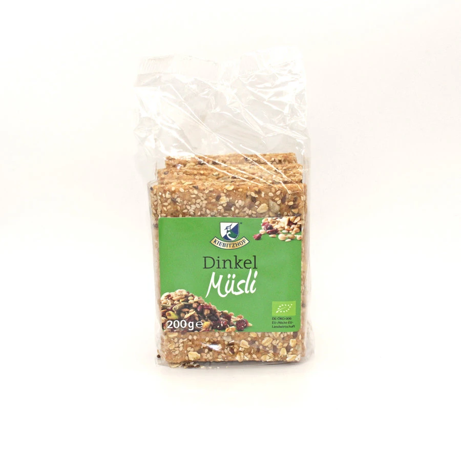 Kiebitzhof Bio Dinkel-Knäcke Müsli, 200 Gr Beutel 1 Kiebitzhof Bio Dinkel-Knäcke Müsli, 200 Gr Beutel