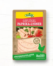 Gackerle Geflügel-Paprikafleischwurst, 80 G Packung -Essen Verkäufe 2024 geflugelpaprikalyoner